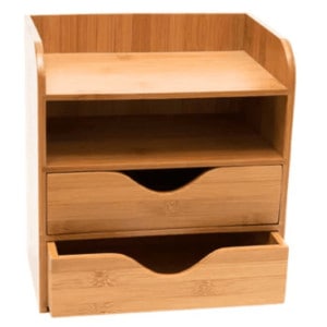 minimalist budget furniture - Bamboo 4 Tier Desk Organizer