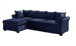 14. L-Shaped Sectional Velvet Sofa