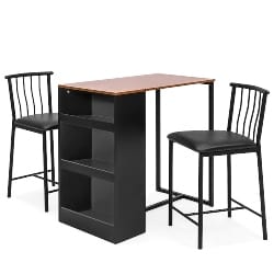 apartment furniture - Best Choice Products Kitchen Counter Height Dining Table Set w_ 2 Stools