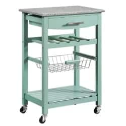 apartment furniture - Macy Kitchen Cart with Granite Top