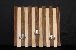 apartment furniture - stained and natural wood coat rack
