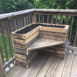 traditional funiture - Flower Box Bench