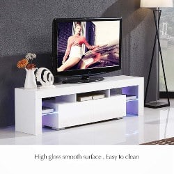 modern living room furniture - High Gloss TV Stand with LED Lights