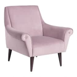 modern living room furniture - Mauve Velvet Modern Liliana Chair