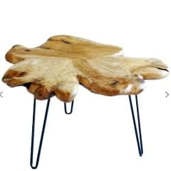 family room furniture - Wood Slice Coffee Table