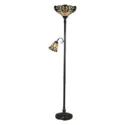 Best Living Room Furniture - Tompkins Tiffany 69 Inch Torchiere Lamp By Dale Tiffany