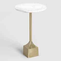 Marble And Gold Metal Norah Accent Table