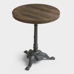 Cheap bedroom furniture- Metal And Wood Bistro Accent Table