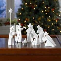 Porcelain Origami Nativity