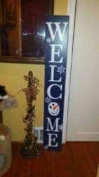 Welcome Snowman Porch Sign