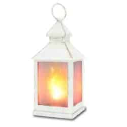 farmhouse christmas decor - Flame Effect LED Lantern