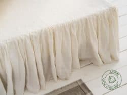 farmhouse christmas decor - Linen Bed Skirt