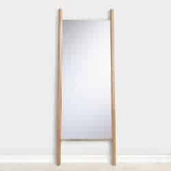 Modern Minimalist Furniture - Mango Wood Ladder Leaning Full Length Arya Floor Mirror (1)