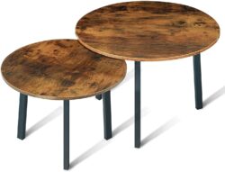 Round Nesting Coffee Table Set of 2