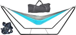 Steel Stand with Hammock and Tree Straps Hold Up