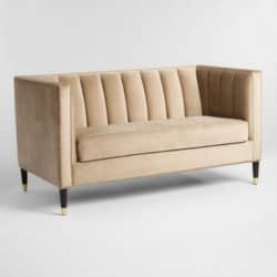 best minimalist furniture - Camel Leanna Tufted Loveseat