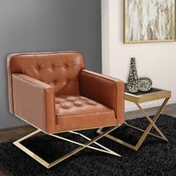 best traditional furniture - Armen LivingGold Finish Chilton Modern Chair