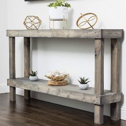 traditional furniture - Del Hutson Designs Rustic Wooden Table/Shelf