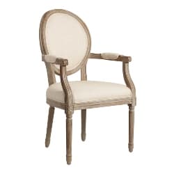 Cheap Dining Furniture Ideas - Natural Linen Paige Round Back Dining Armchair (1)