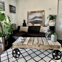 Cheap Unique Furniture Ideas - Trego Industrial Coffee Table Gray - Armen Living (1)