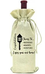 Best Personalized Housewarming Gifts - wine bag