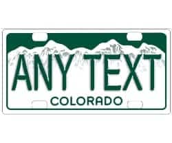 Personalized State License Plate - Colorado (1)