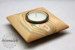Unique Housewarming Gifts - Hand-Painted Pine Wood Candle Holder (1)