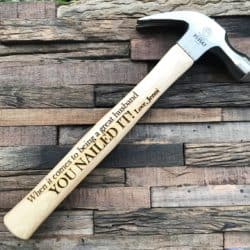 housewarming gifts for men - Engraved Hammer