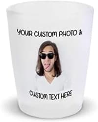 Shot Glasses Bar Accessories Custom Personalized Photo Picture and Text