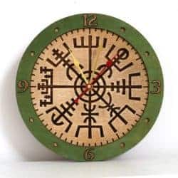 Unique practical housewarming gifts - Viking Compass Wooden Wall Clock