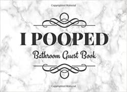 funny housewarming gifts for men - Bathroom Guest Book