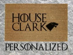 housewarming gifts for men - Custom Personalized Game of Thrones House Doormat