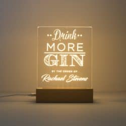 housewarming gifts for men - Personalize LED lamp