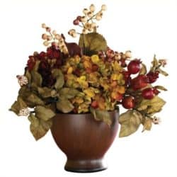 Autumn Hydrangea with Round Vase