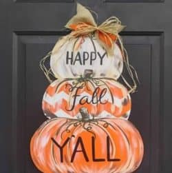 door decorations for fall - Pumpkin Door Hanger