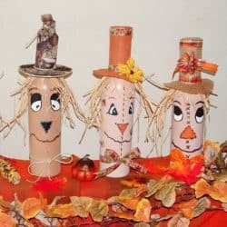 Scarecrow Painted Wine Bottles