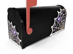 Cheap Outdoor Halloween decorations - Spider Webs Mail Box Cover