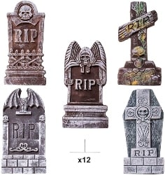 Foam Tombstones With Metal Stakes (1)