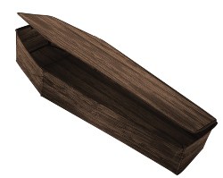 Wooden Coffin With Lid