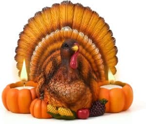 Turkey-Tea-Light -Candle-Holder-Figurine_Thanksgiving Decorations