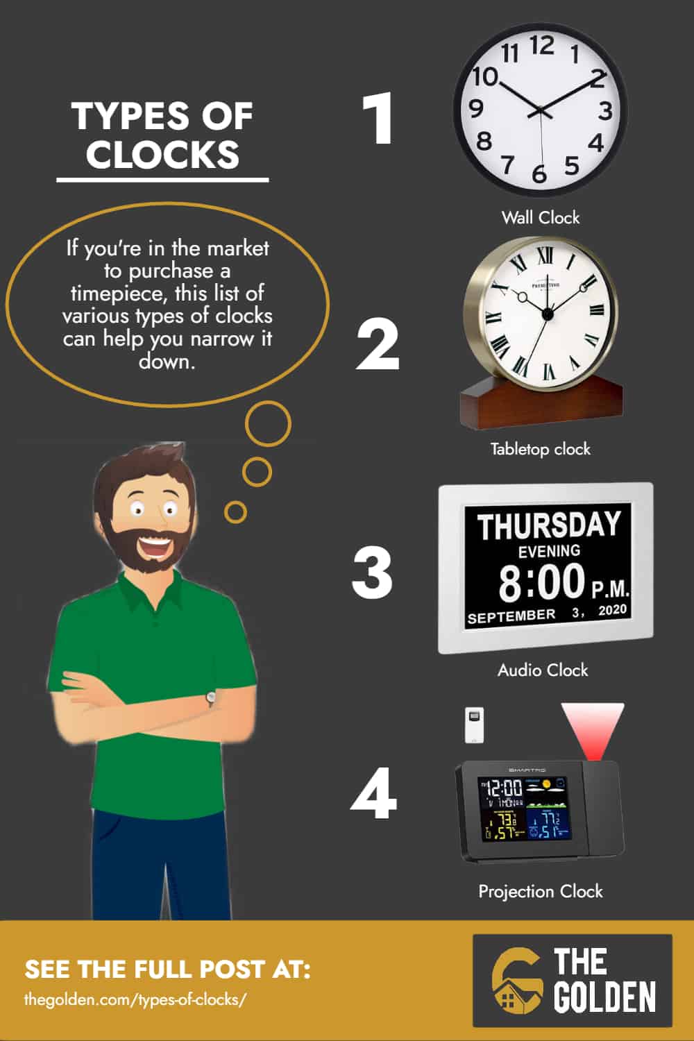 Types of Clocks - Infographics