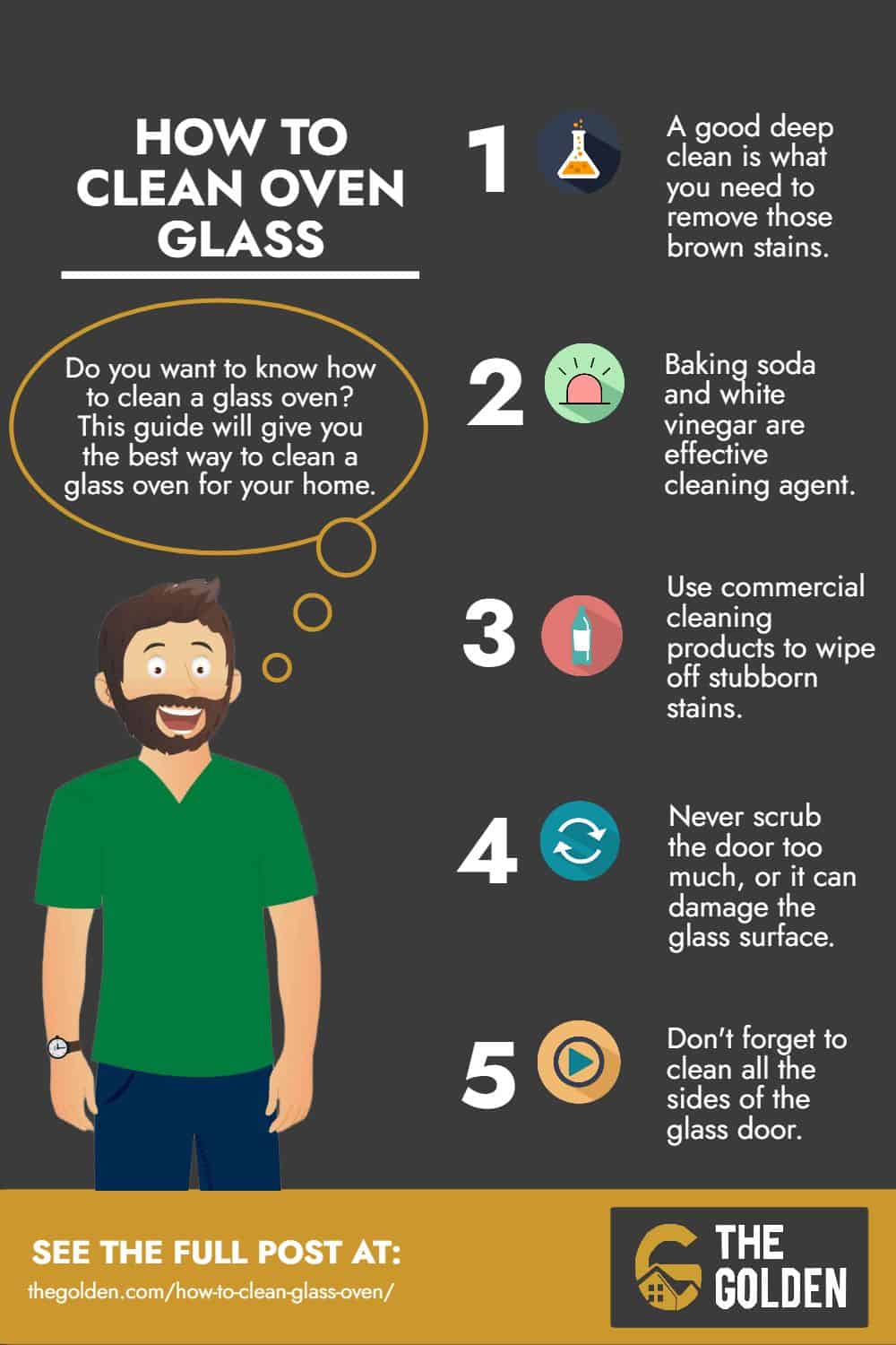 How To Clean Oven Glass - Inforgraphic
